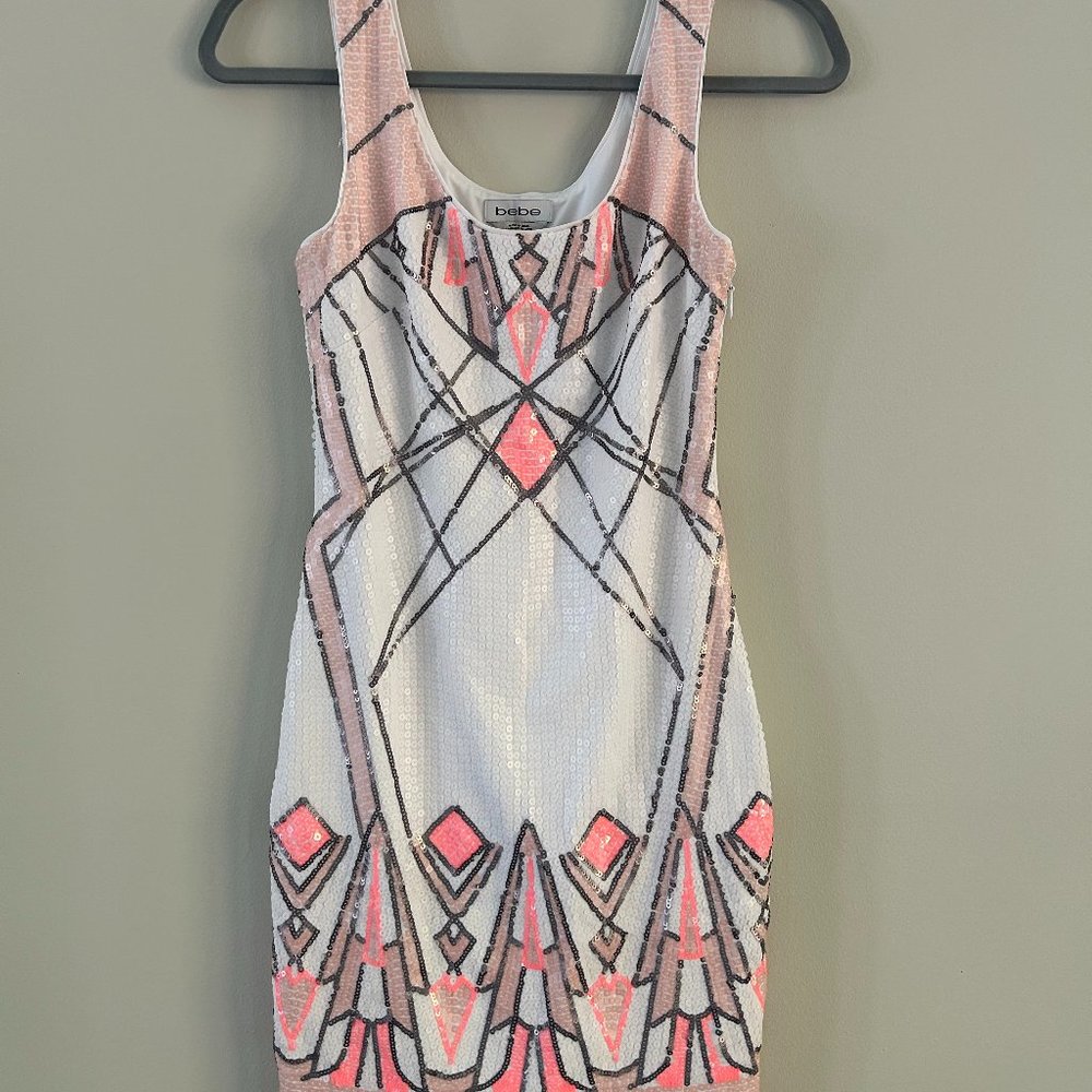 Bebe Pink Sequin Dress